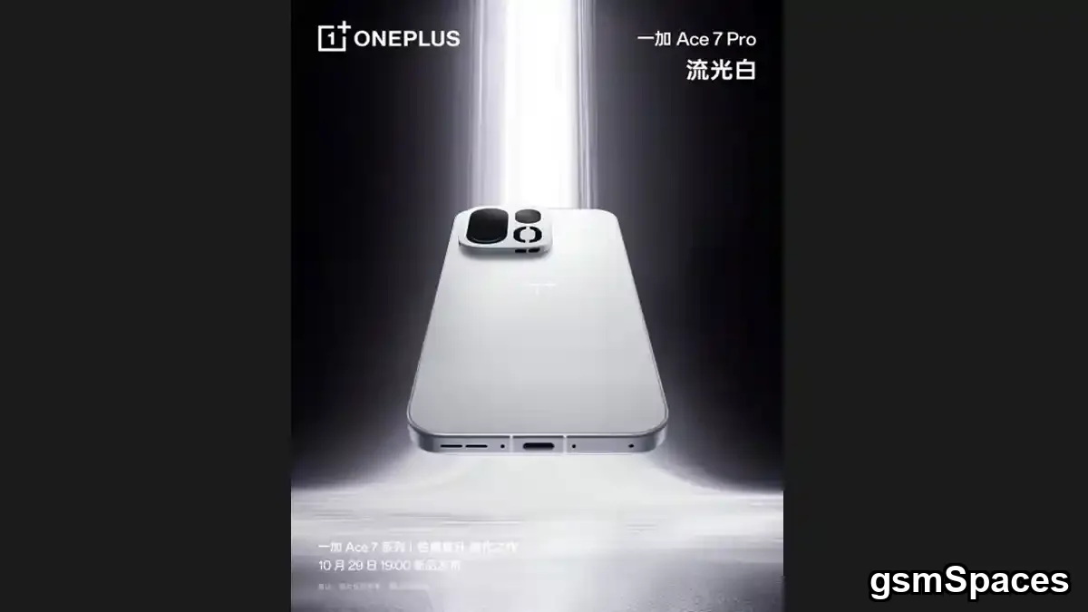 OnePlus Ace 7 Pro in Flowing Light White